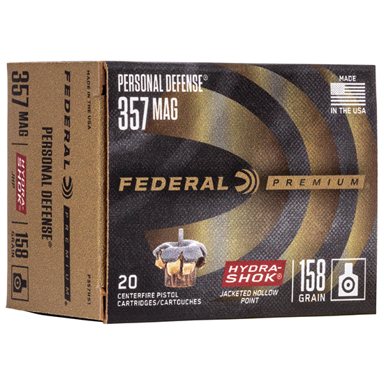 FED PREMIUM 357MAG 158GR HYDRA-SHOK JHP 20/25 - Ammunition